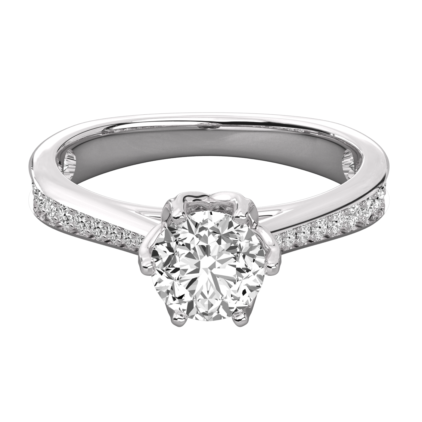 Keeva Jewels Round Diamond Designer Solitaire Wedding Ring - KJR5182