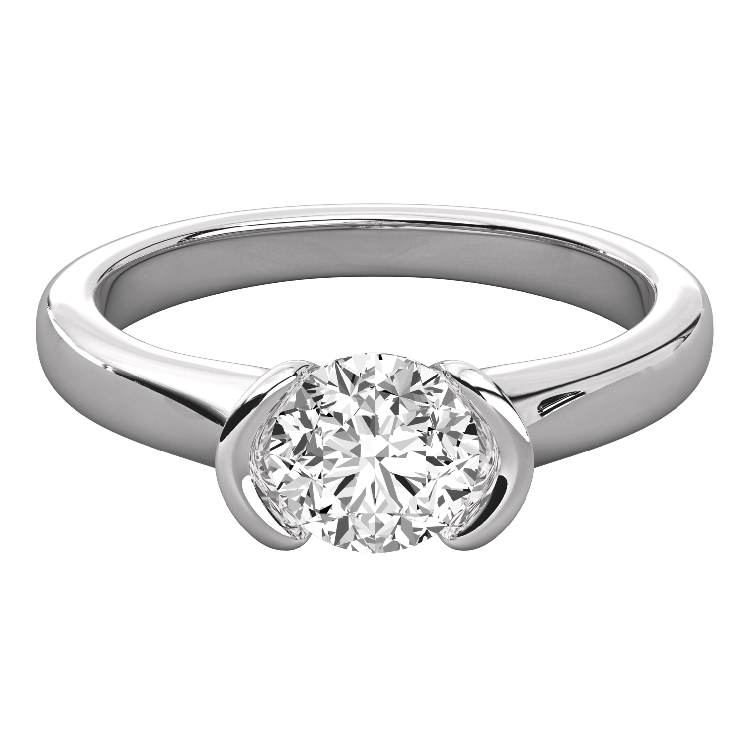 Keeva Jewels Round Diamond Solitaire Ring - KJR5176