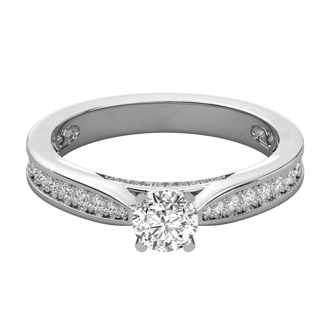 Keeva Jewels Round Diamond Solitaire Wedding Band - KJR5139