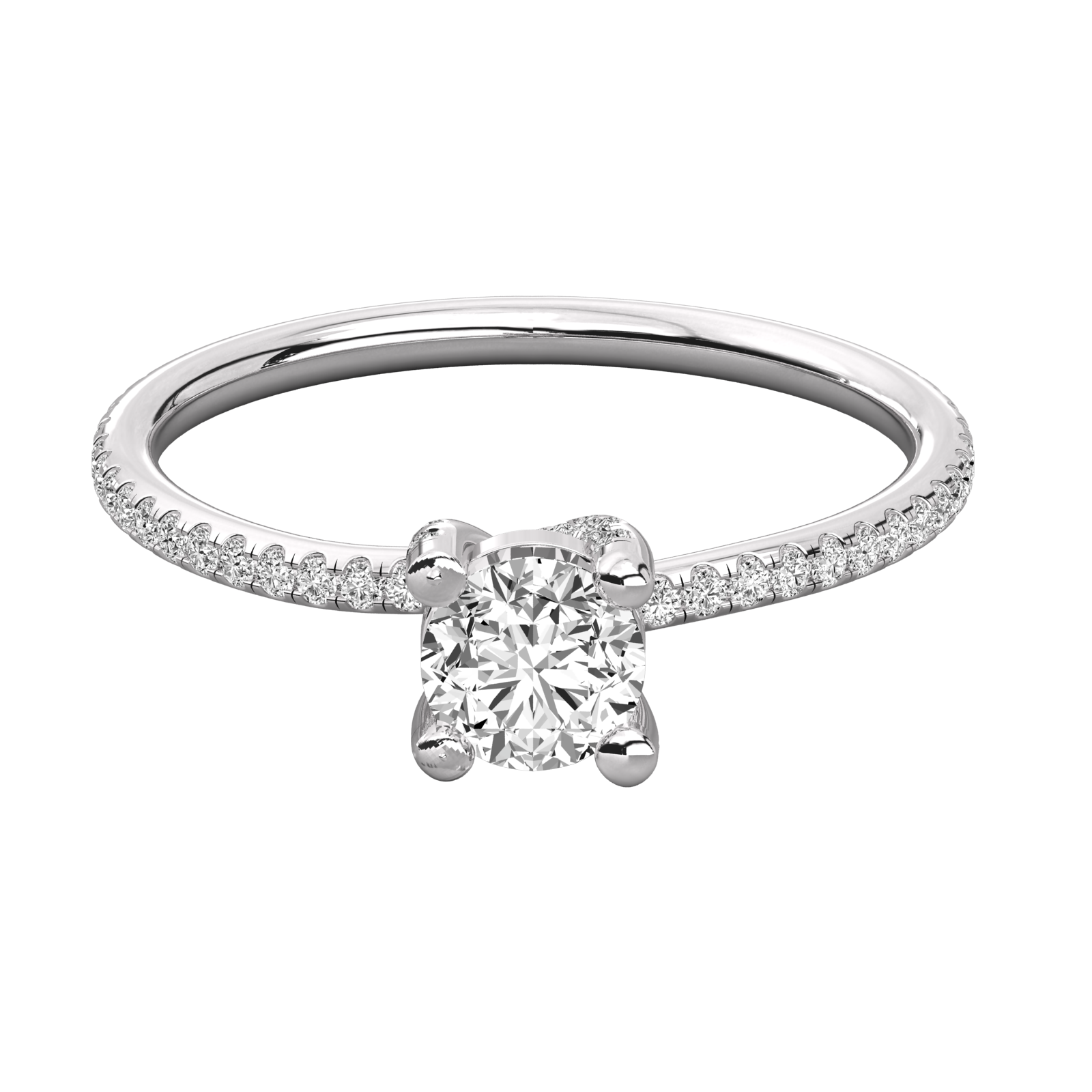 Keeva Jewels Round Diamond Micro Prong Set Solitaire Ring - KJR5074