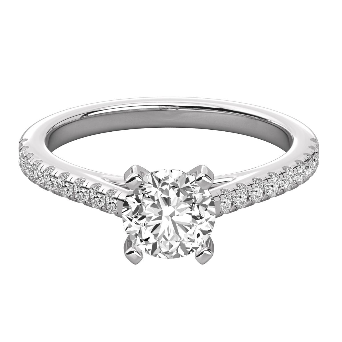 Keeva Jewels Round Diamond Micro prong Set Solitaire Ring - KJR5158