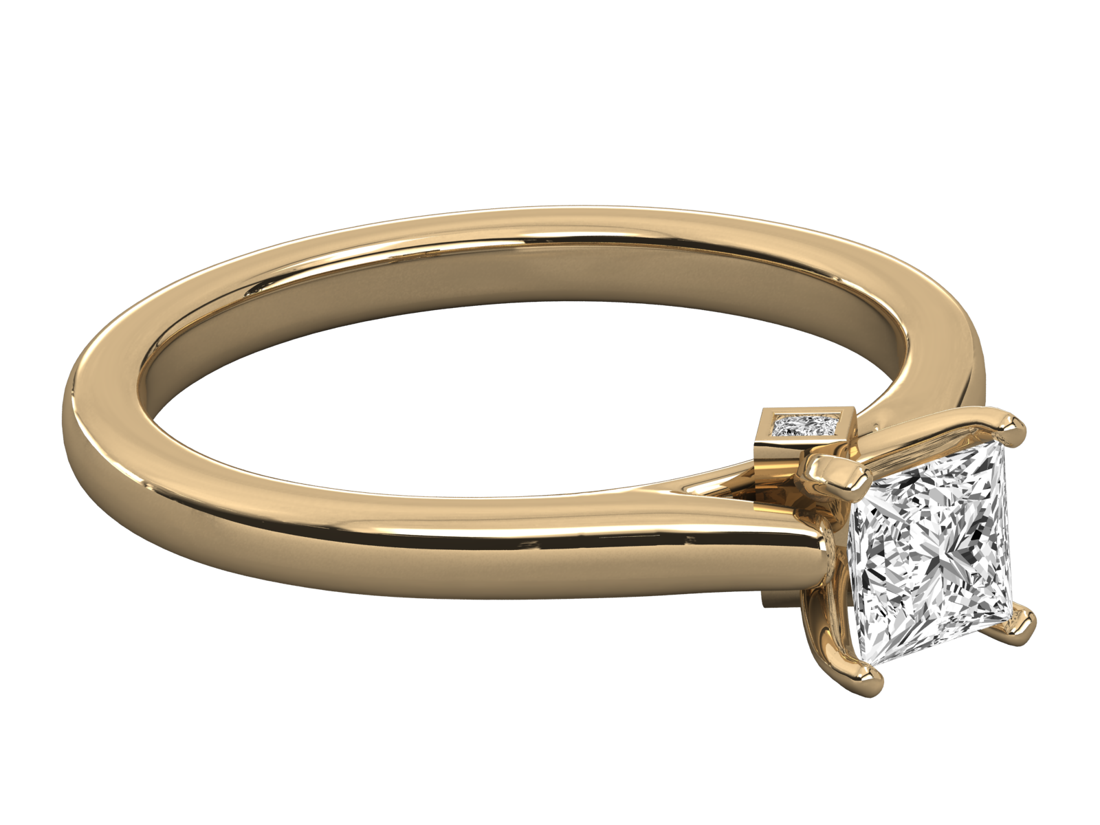 Keeva Jewels Princess Cut Diamond Solitaire Ring - KJR5180