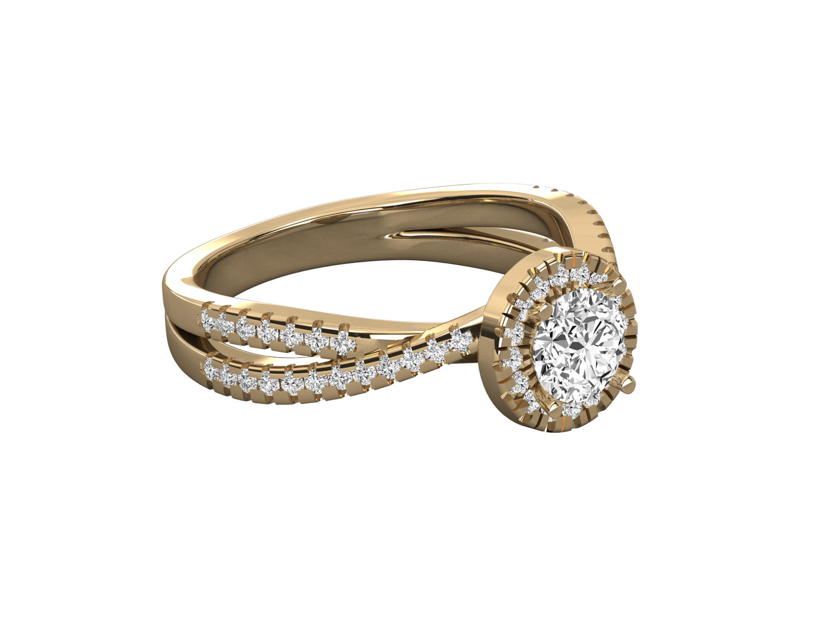 Keeva Jewels Round Diamond Solitaire Halo Wedding Band - KJR5133