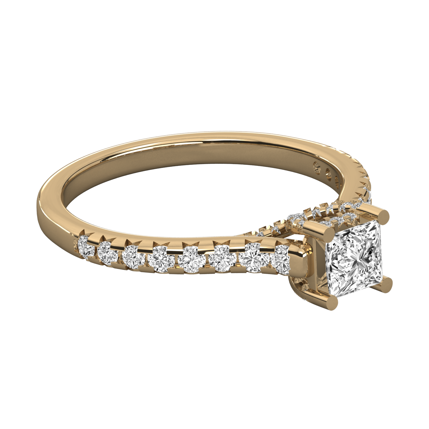 Keeva Jewels Princess And Round Cut Diamond Wedding Band - KJR5064