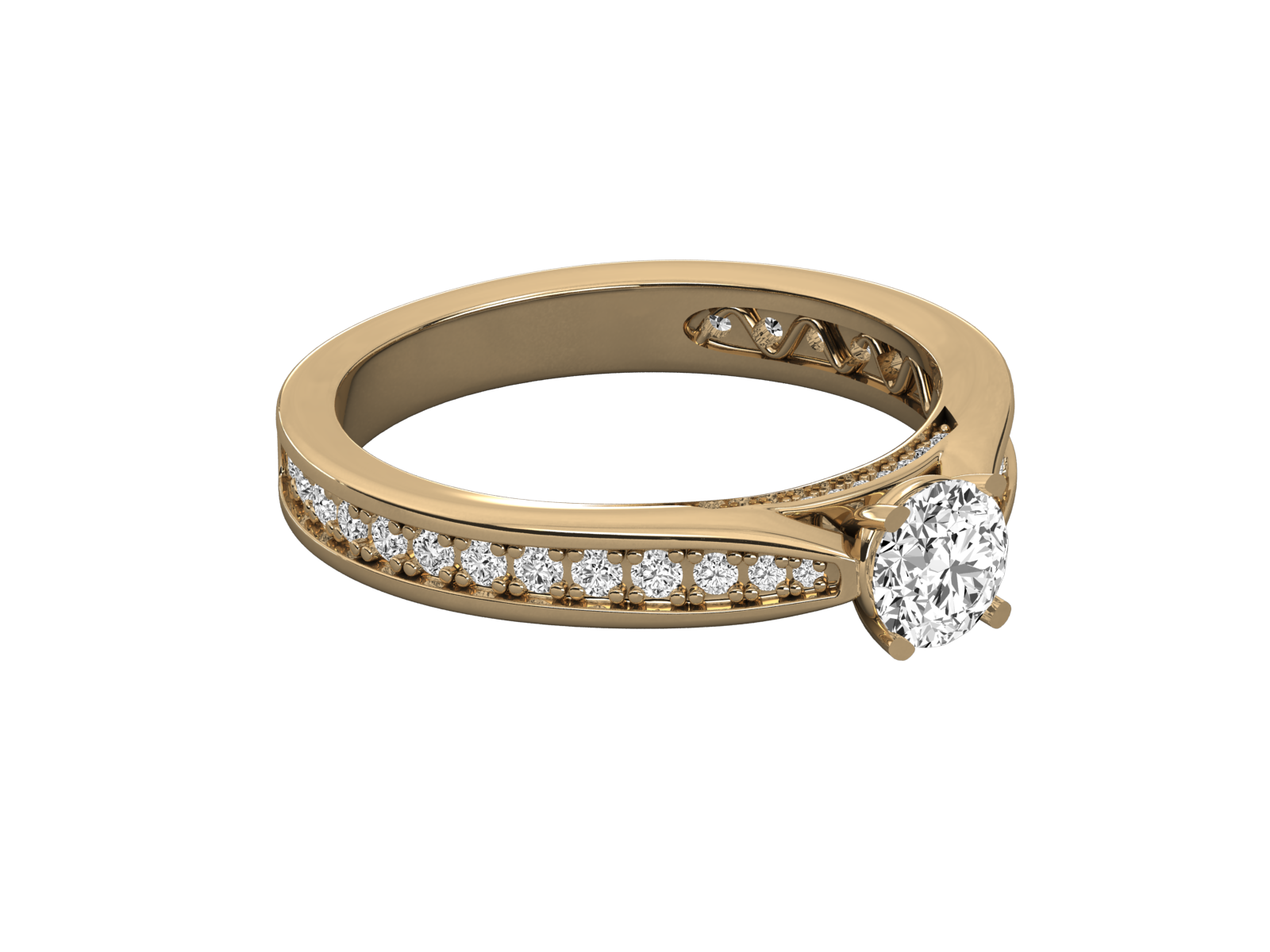 Keeva Jewels Round Diamond Solitaire Wedding Band - KJR5139