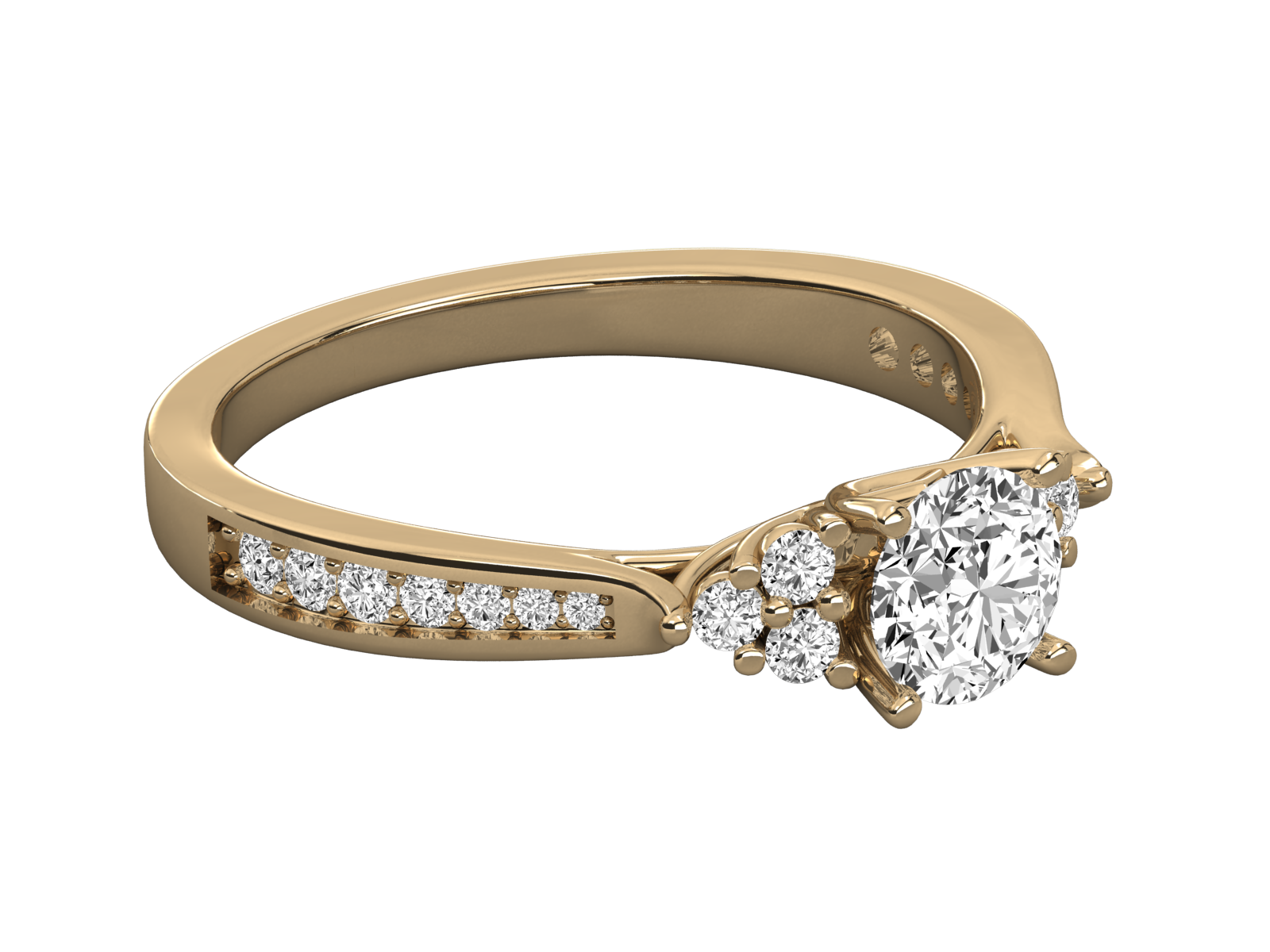 Keeva Jewels Rpund Diamond Larissa Halo Engagement Ring - KJR5173