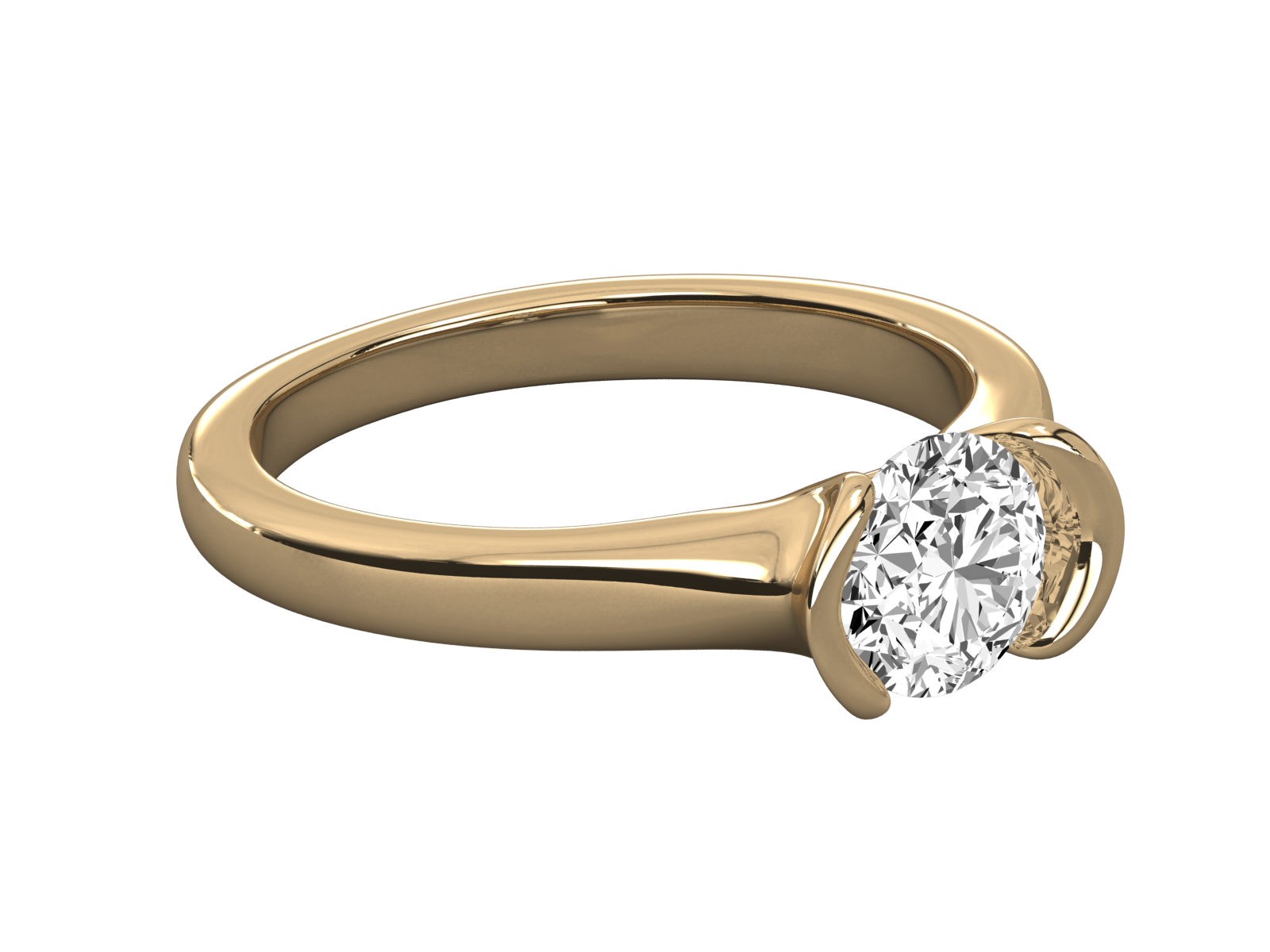 Keeva Jewels Round Diamond Solitaire Ring - KJR5176