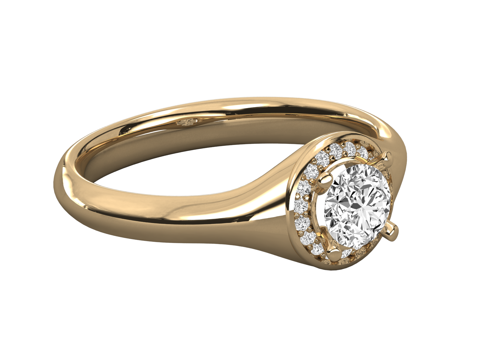 Keeva Jewels Round Diamond Halo Engagement Ring - KJR5105