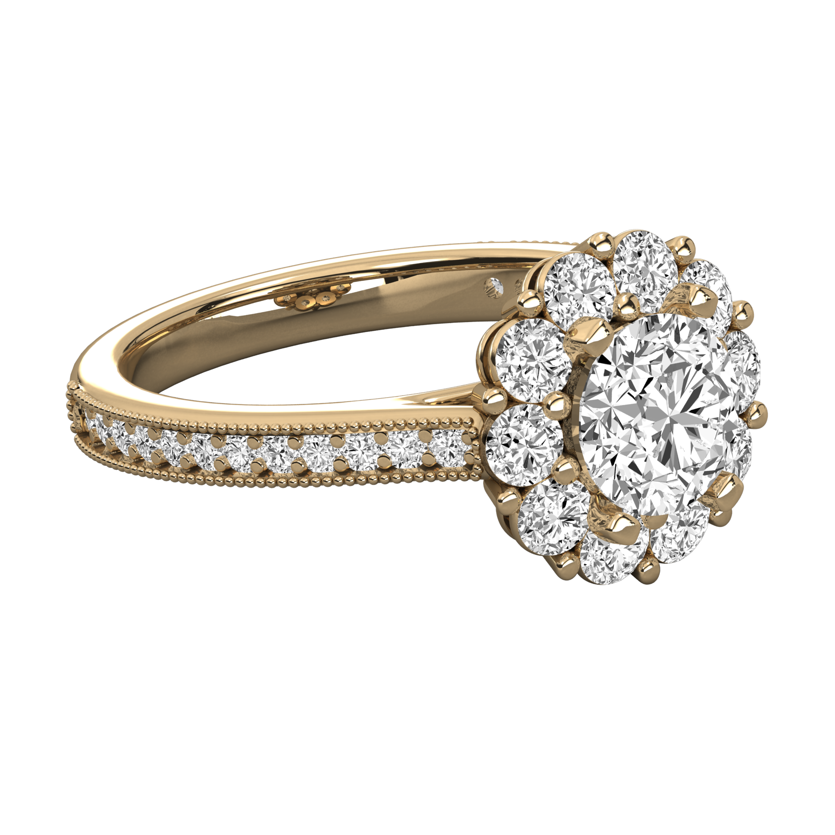 Keeva Jewels Round Diamond Halo Engagement Ring - KJR5086