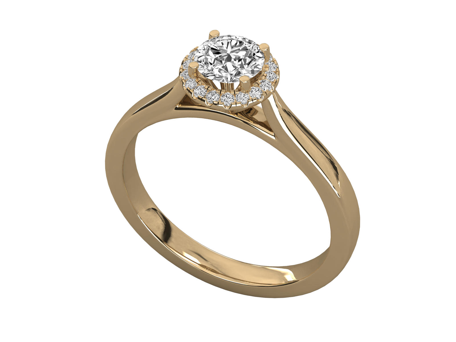 Keeva Jewels Round Diamond Halo Engagement Ring - KJR5109