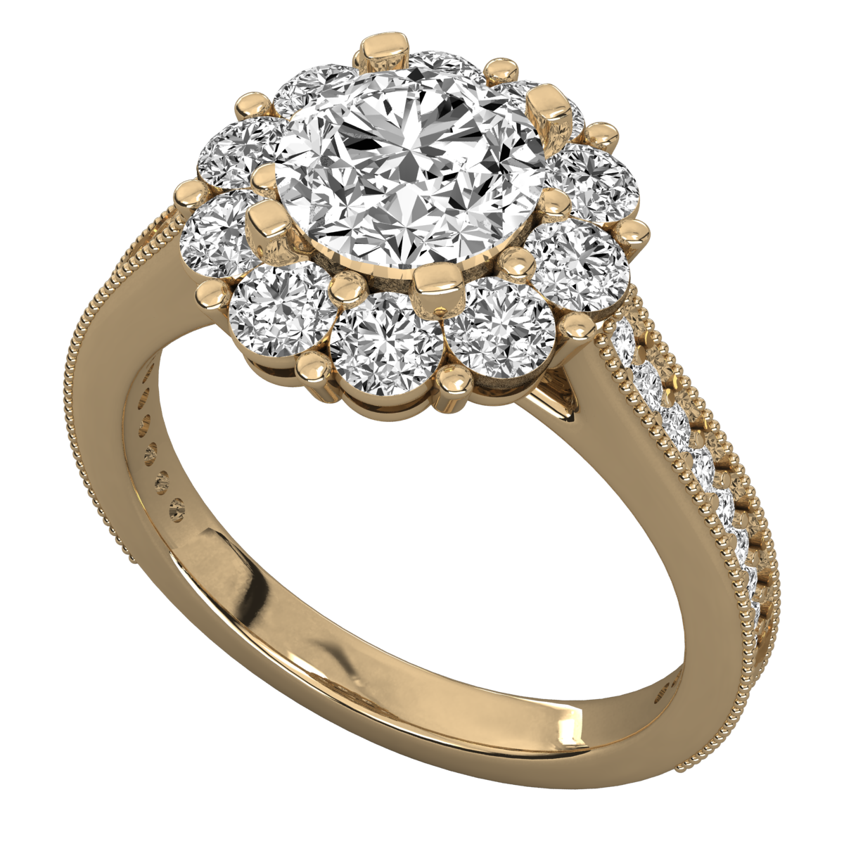 Keeva Jewels Round Diamond Halo Engagement Ring - KJR5086