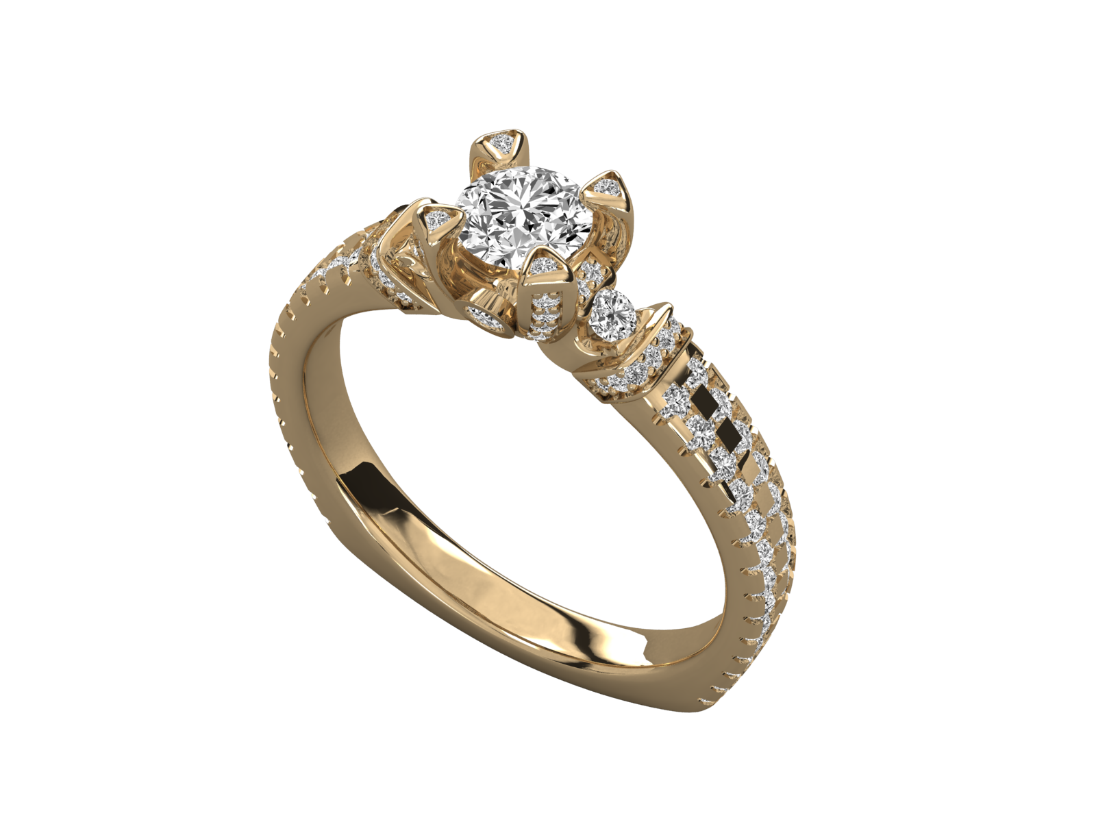 Keeva Jewels Round Diamond Designer Solitaire Ring - KJR5128