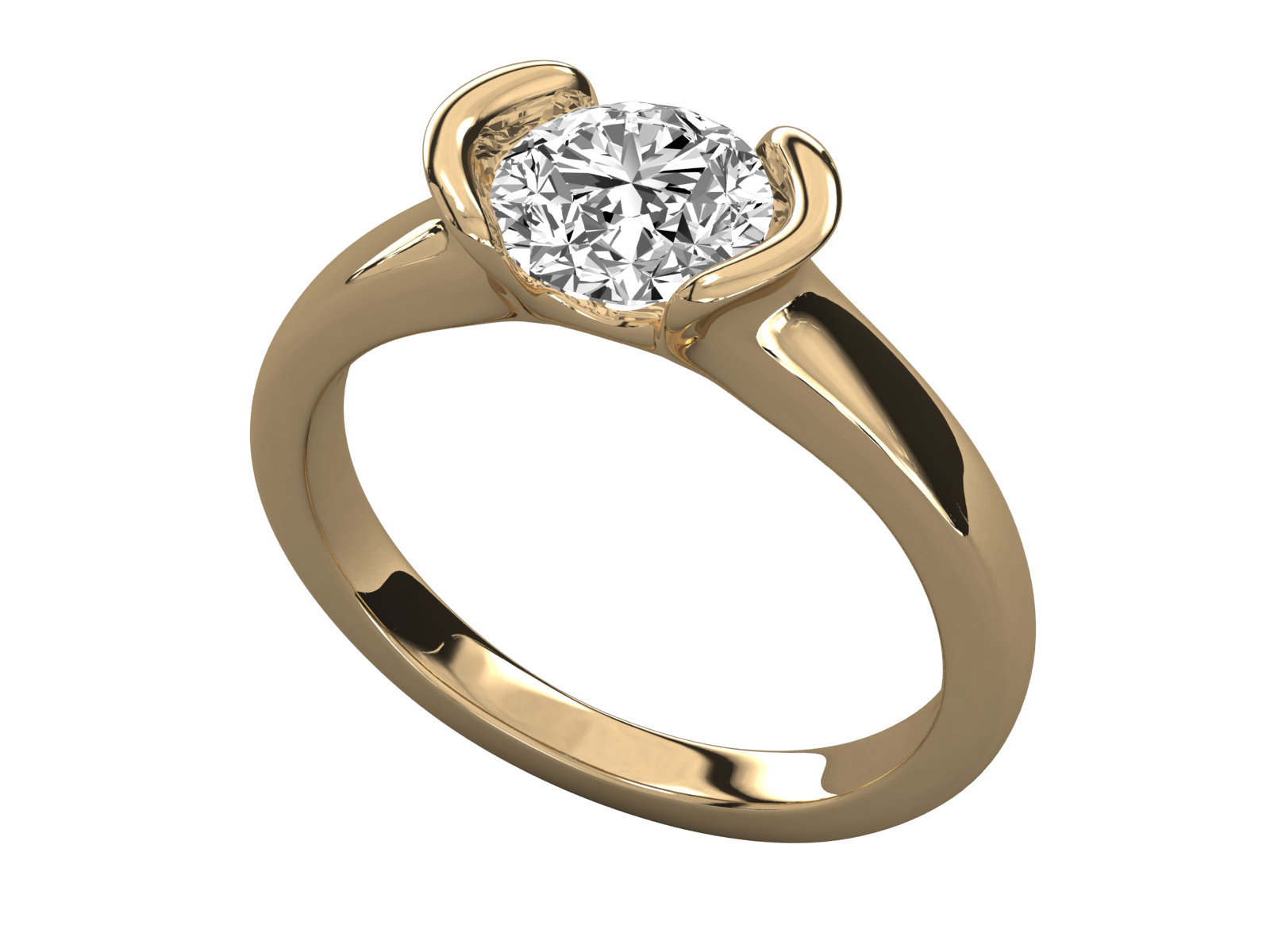 Keeva Jewels Round Diamond Solitaire Ring - KJR5176