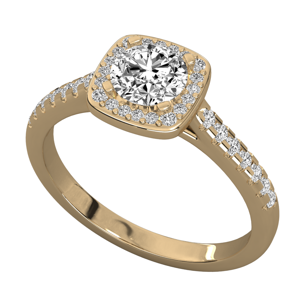 Keeva Jewels Round Diamond Halo Engagement Ring - KJR5092