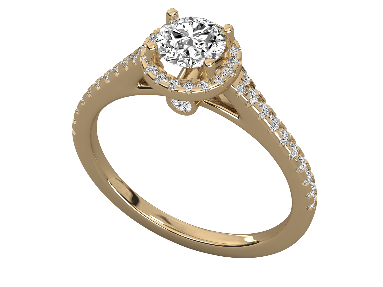 Keeva Jewels Round Diamond Halo Engagement Ring - KJR5114