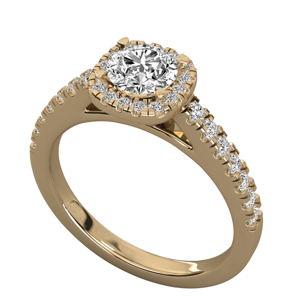 Keeva Jewels Round Diamond Halo Engagement Ring - KJR5090