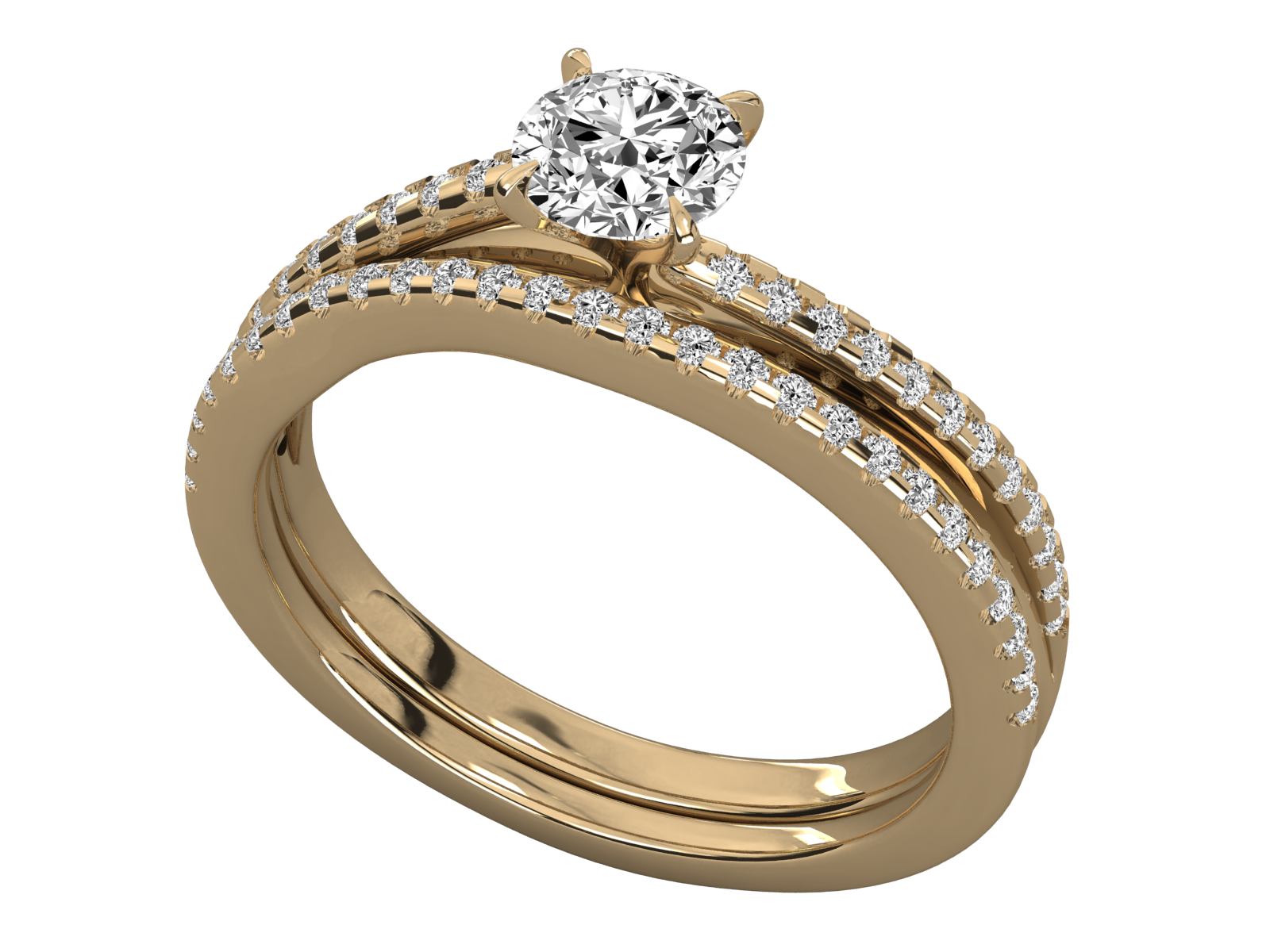 Keeva Jewels Round Diamond Lightwaight Solitaire Ring - KJR5197