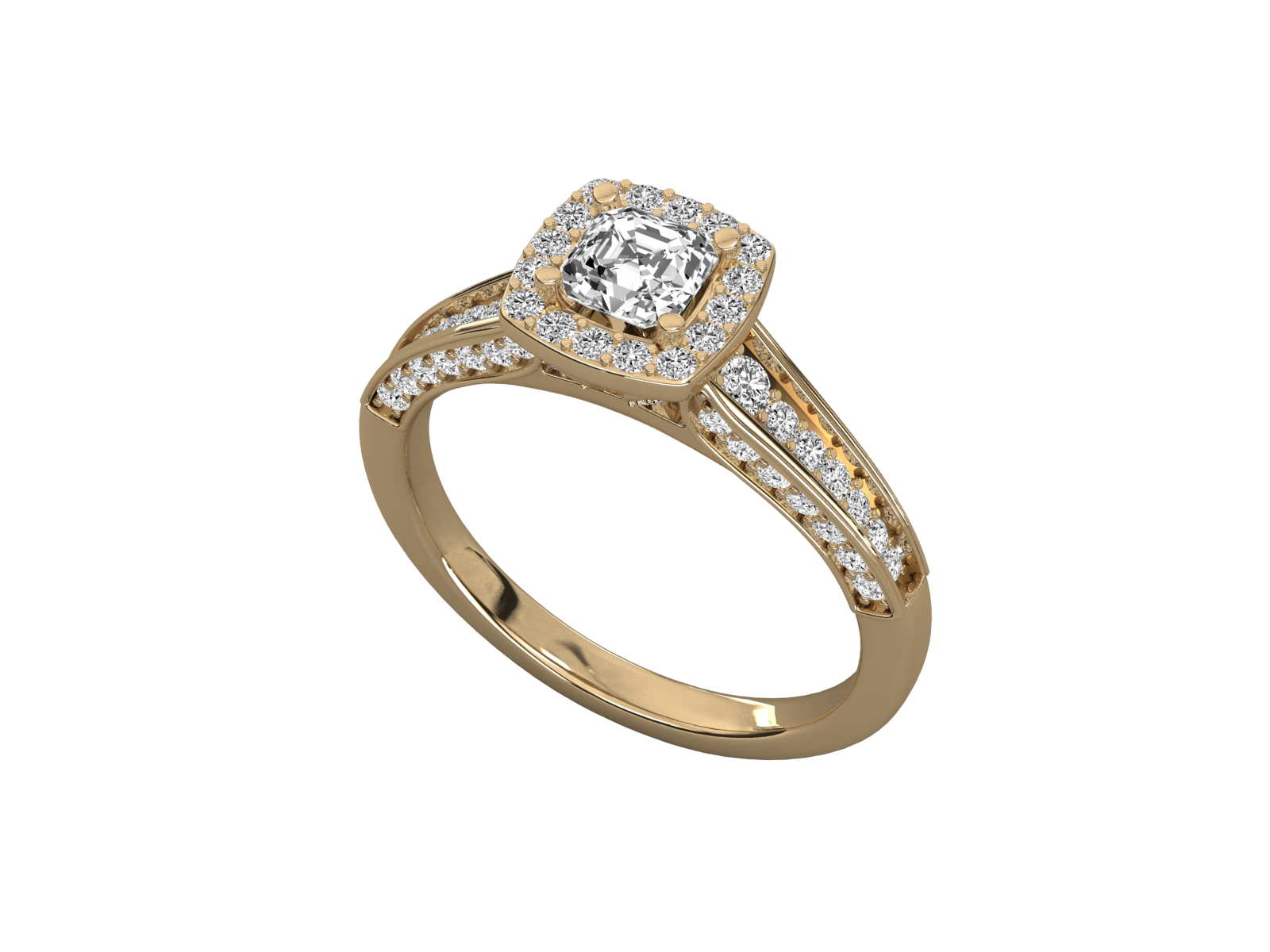 Keeva Jewels Round Diamond Square Halo Engagement Ring - KJR5116