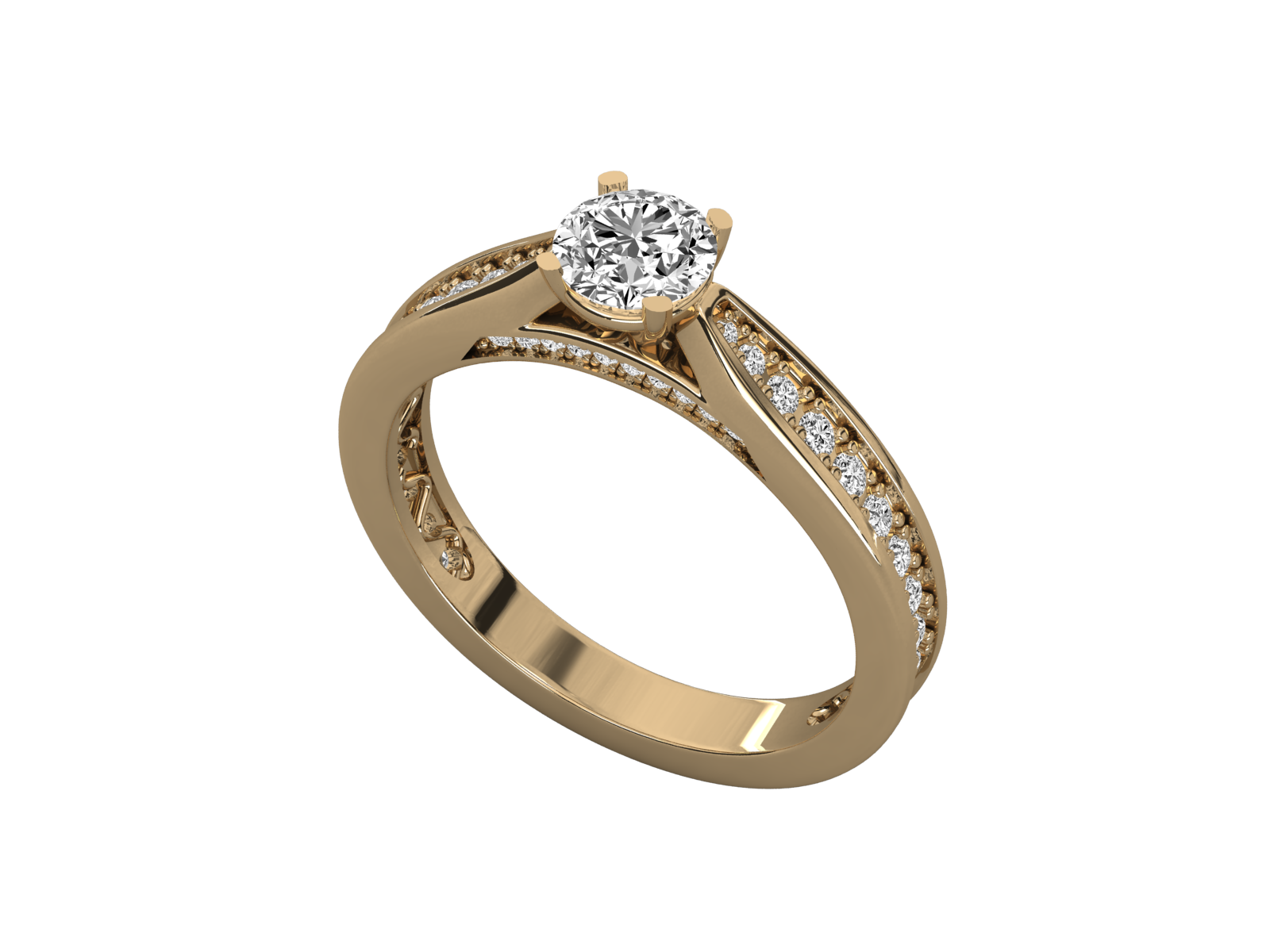 Keeva Jewels Round Diamond Solitaire Wedding Band - KJR5139