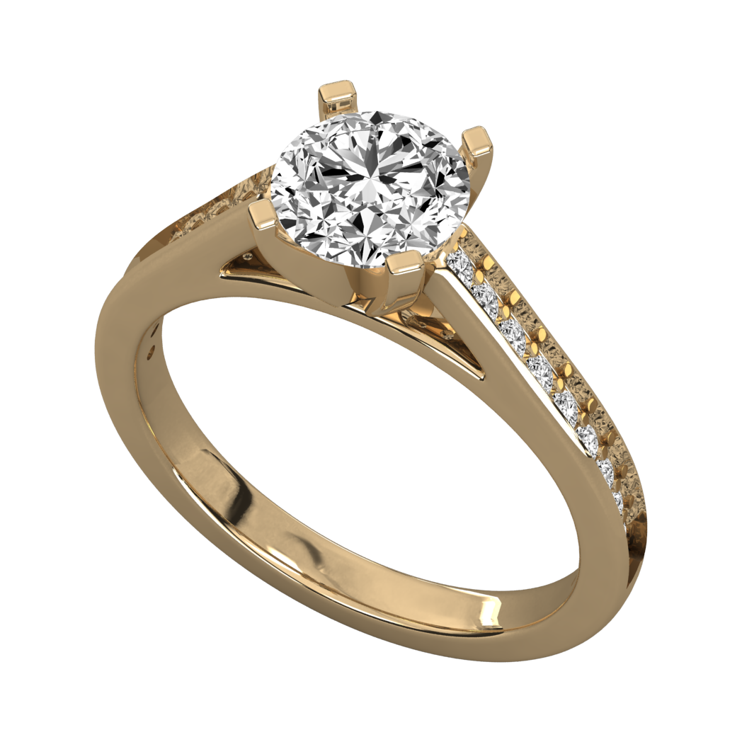 Keeva Jewels Round Cut Diamond Prong Set Solitaire Ring - KJR5070