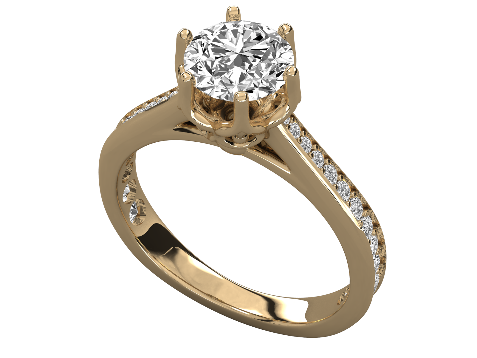 Keeva Jewels Round Diamond Designer Solitaire Wedding Ring - KJR5182