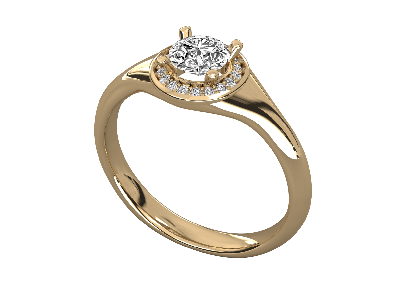 Keeva Jewels Round Diamond Halo Engagement Ring - KJR5105