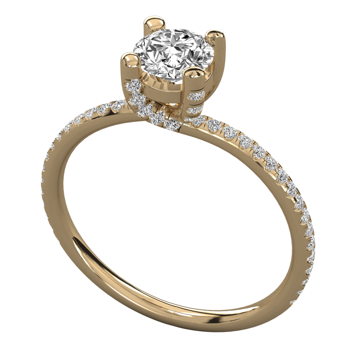 Keeva Jewels Round Diamond Micro Prong Set Solitaire Ring - KJR5074