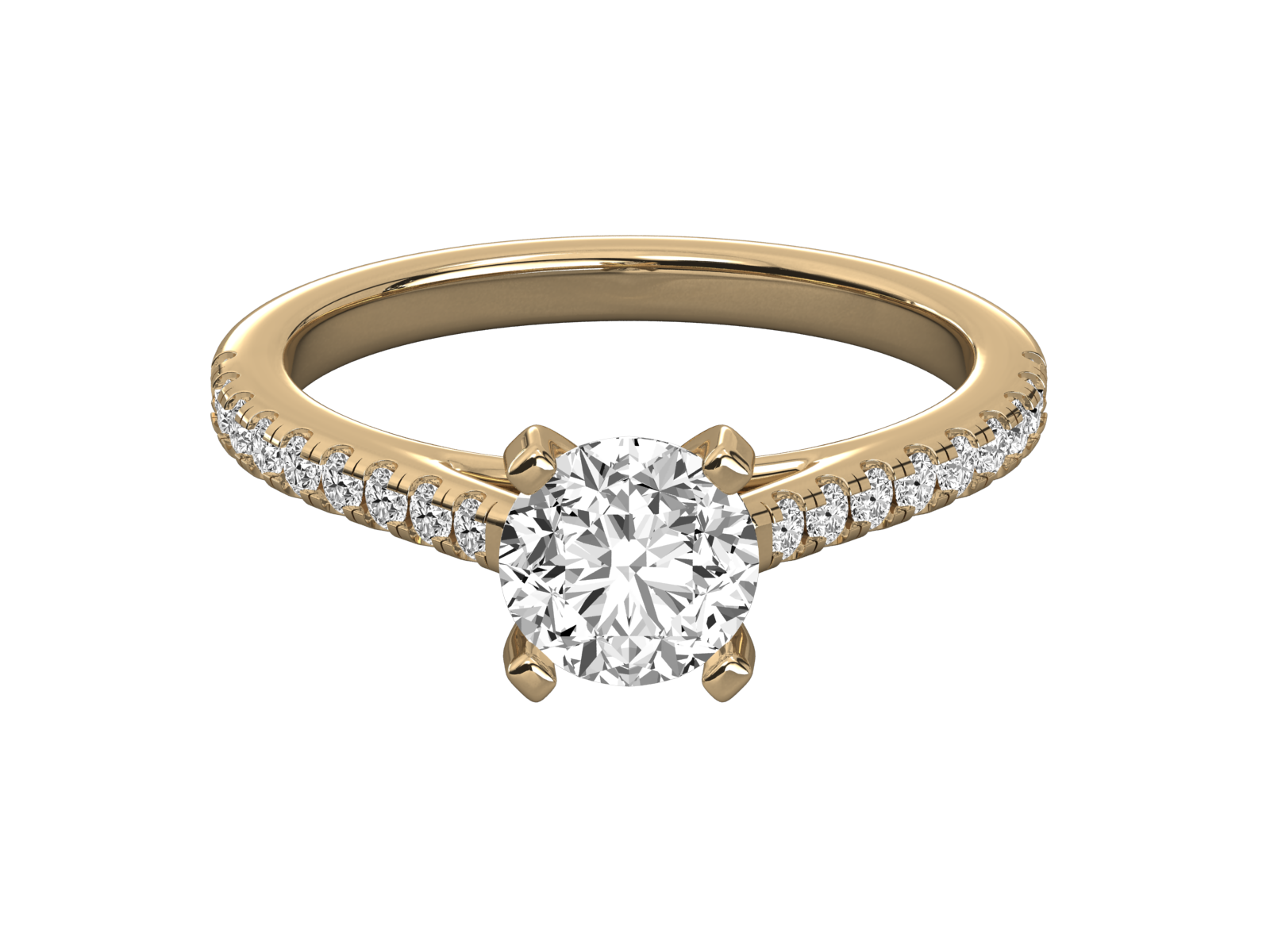 Keeva Jewels Round Diamond Micro prong Set Solitaire Ring - KJR5158