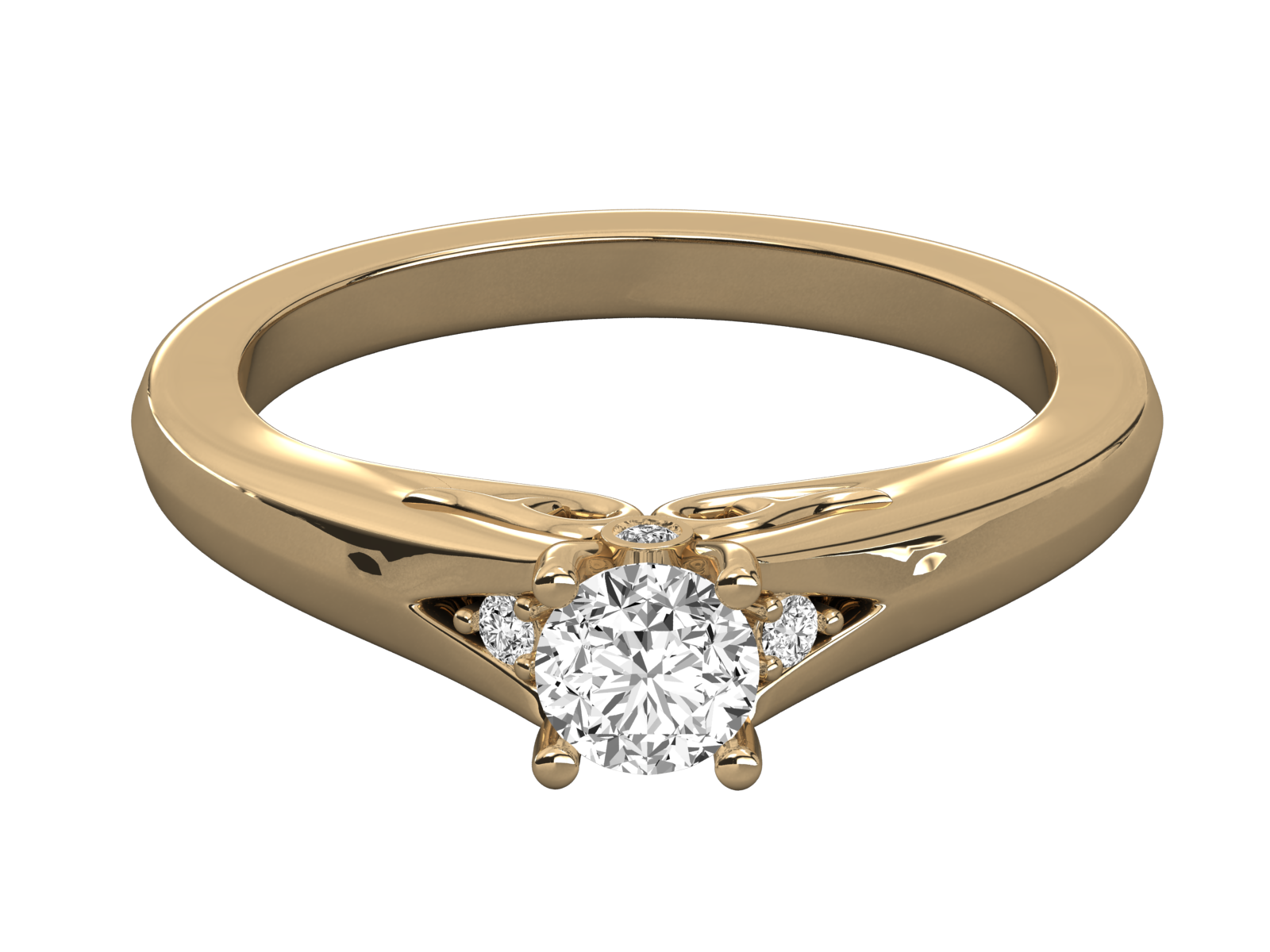 Keeva Jewels Round Diamond 3 Stone Solitaire Wedding Ring - KJR5190