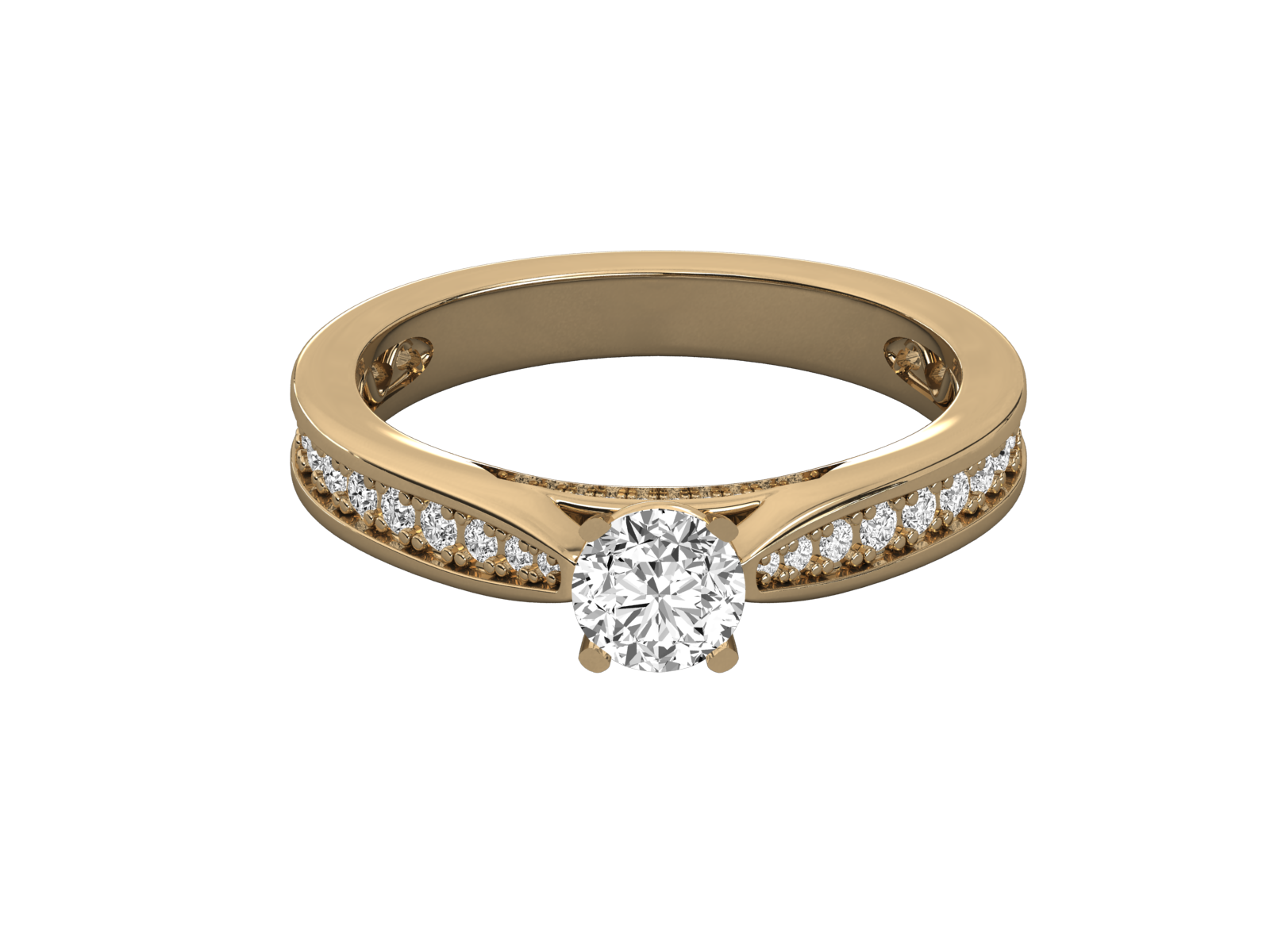 Keeva Jewels Round Diamond Solitaire Wedding Band - KJR5139