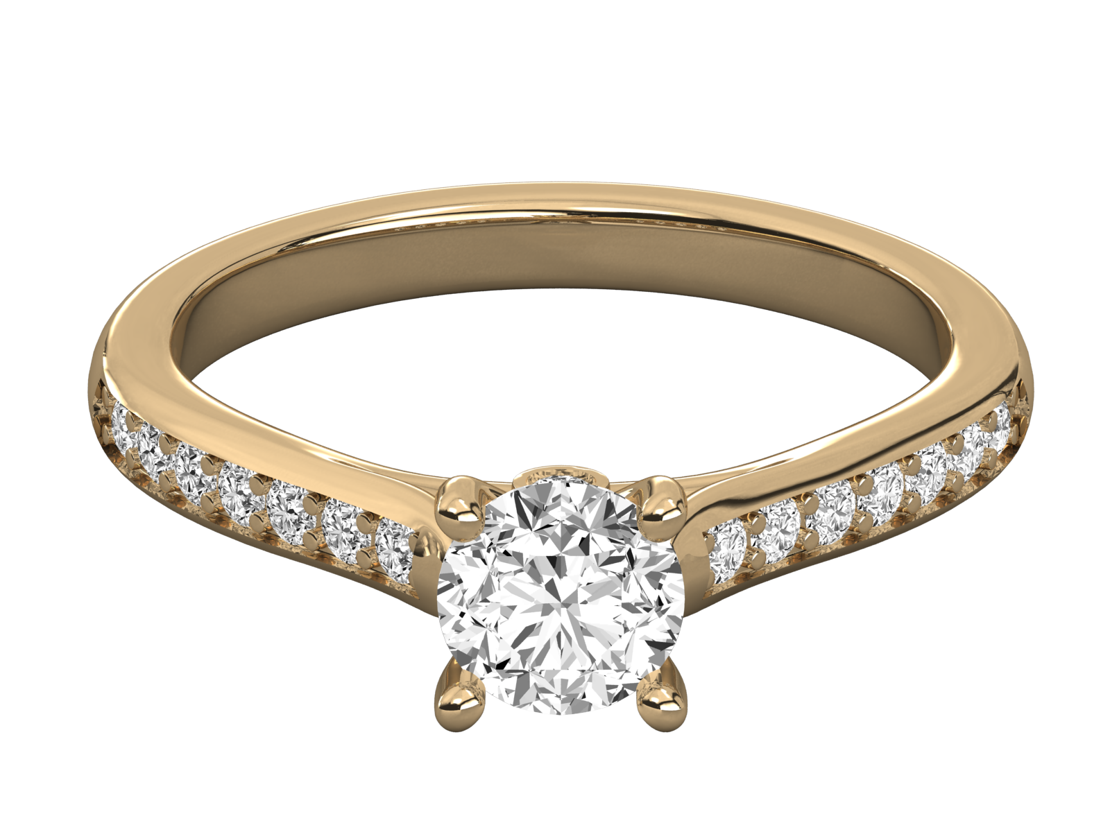 Keeva Jewels Round Diamond Lightwaight Prong Set Solitaire Ring - KJR5168