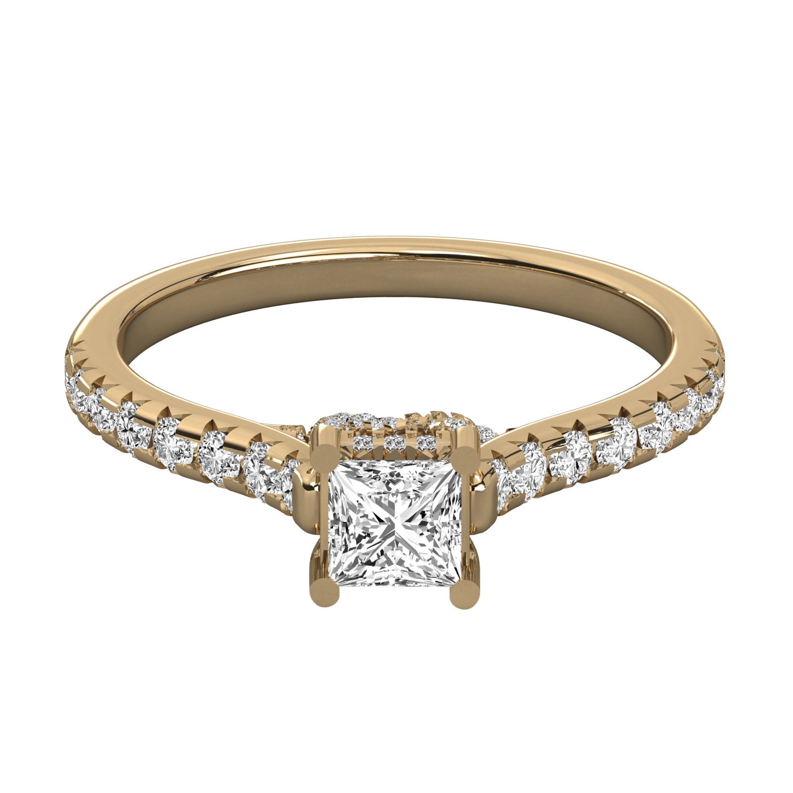 Keeva Jewels Princess And Round Cut Diamond Wedding Band - KJR5064