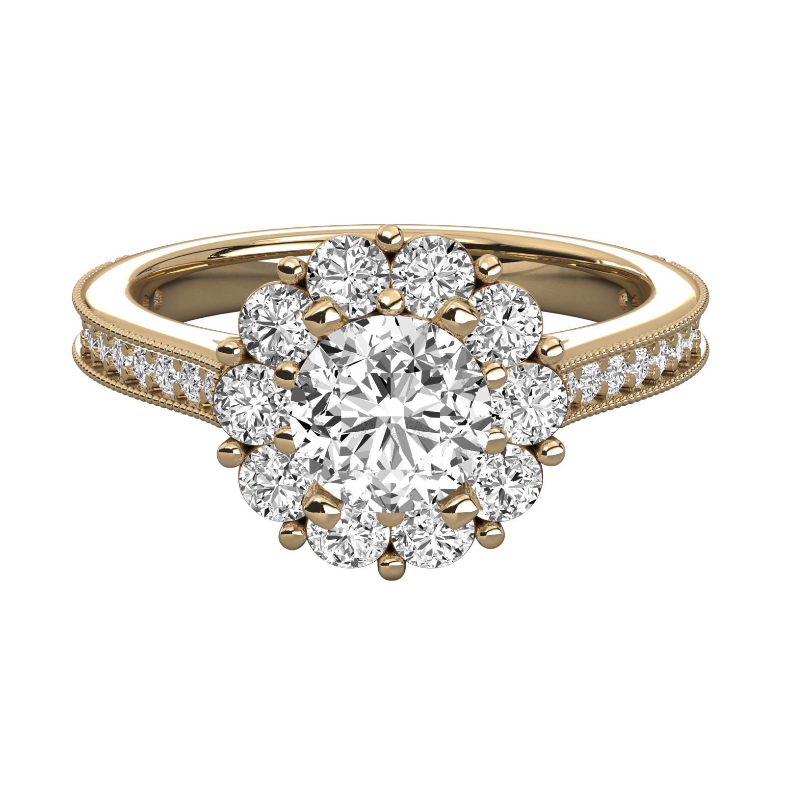 Keeva Jewels Round Diamond Halo Engagement Ring - KJR5086