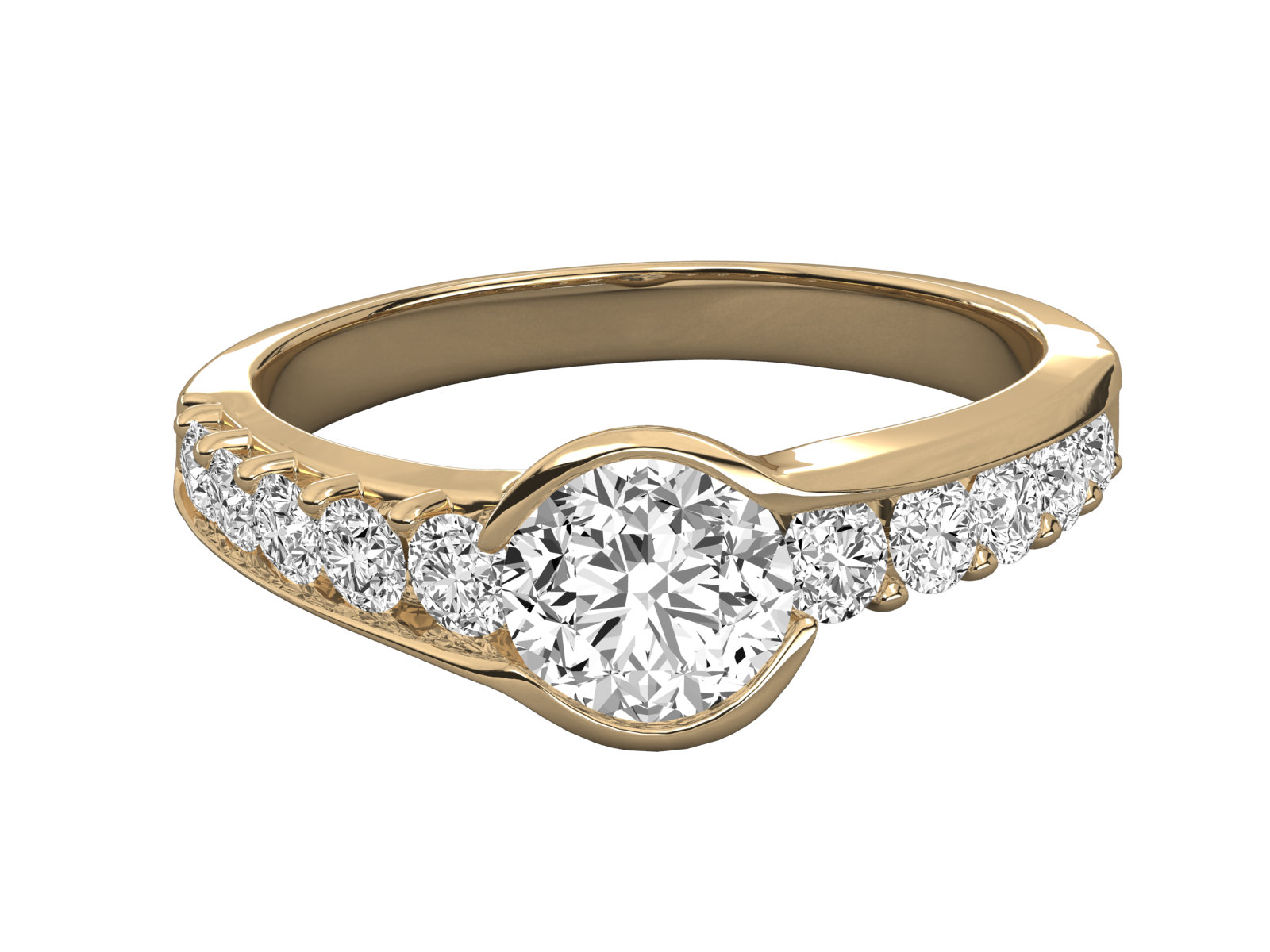 Keeva Jewels Round Diamond Designer Solitaire Wedding Ring - KJR5226