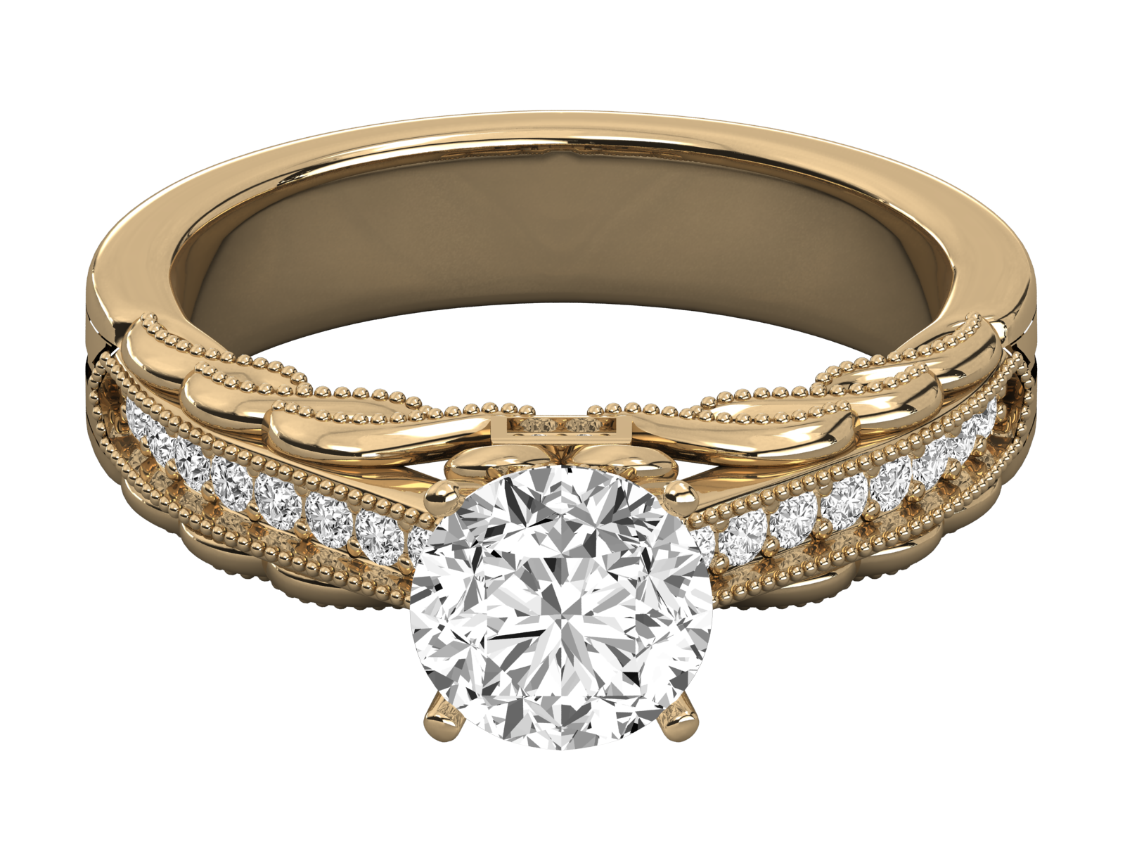 Keeva Jewels Round Diamond Loop Round Engagement Ring - KJR5188