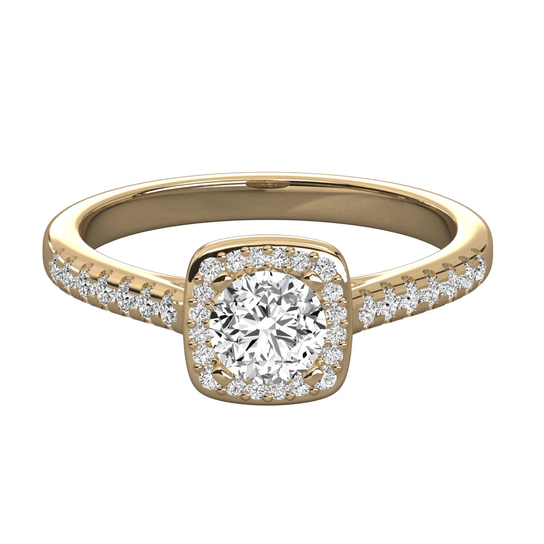 Keeva Jewels Round Diamond Halo Engagement Ring - KJR5092