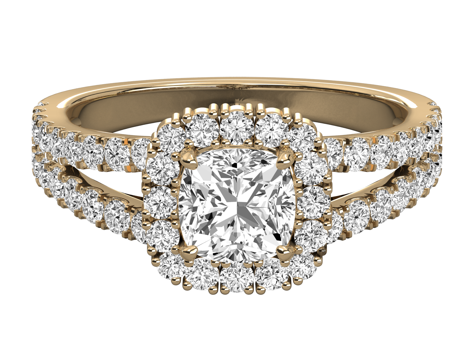 Keeva Jewels Round And Cushion Diamond Halo Engagement Ring - KJR5224