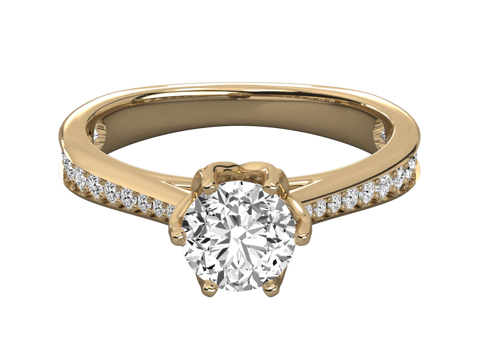 Keeva Jewels Round Diamond Designer Solitaire Wedding Ring - KJR5182