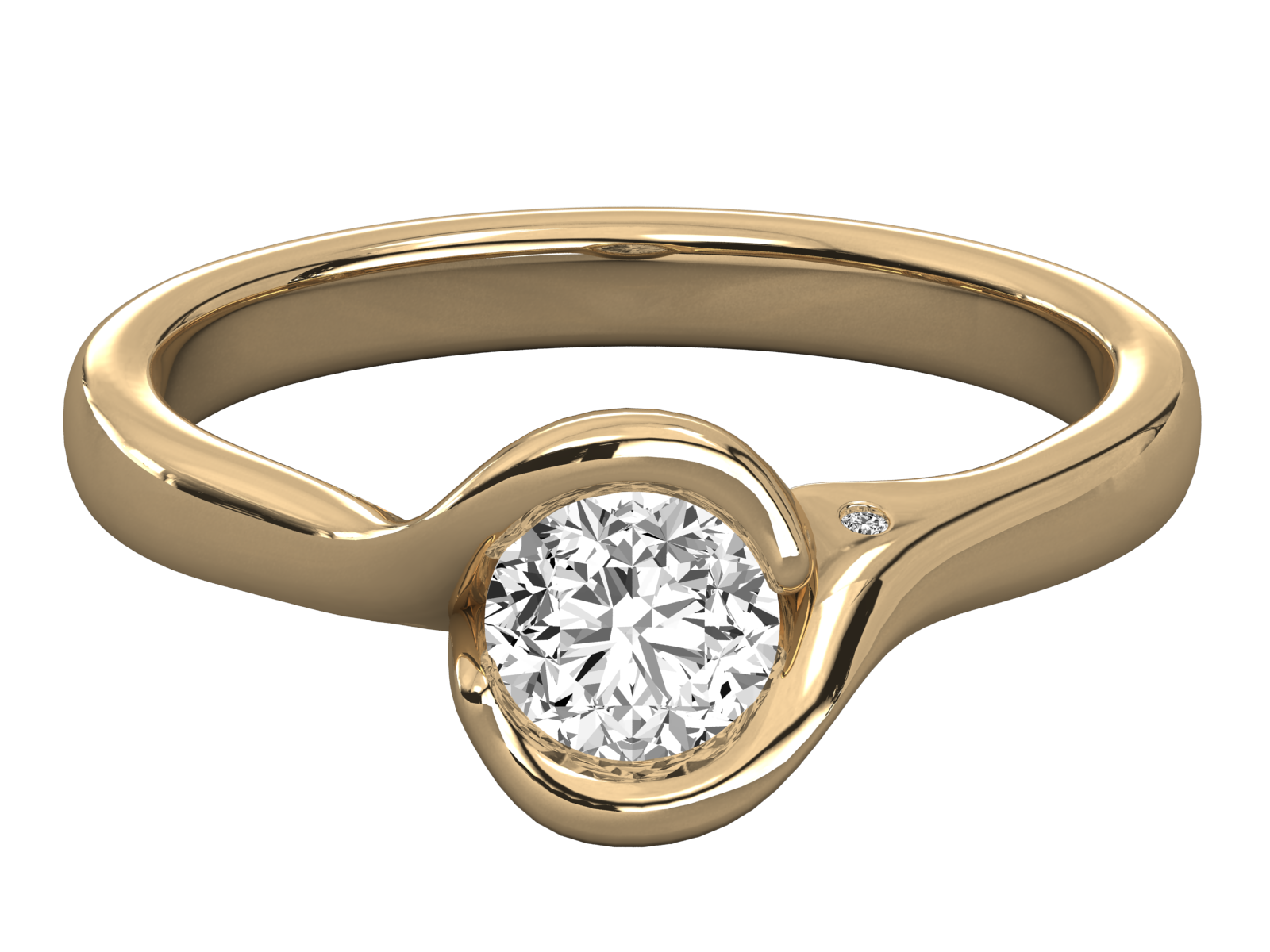 Keeva Jewels Round Diamond Bypass Halo Solitaire Ring - KJR5179