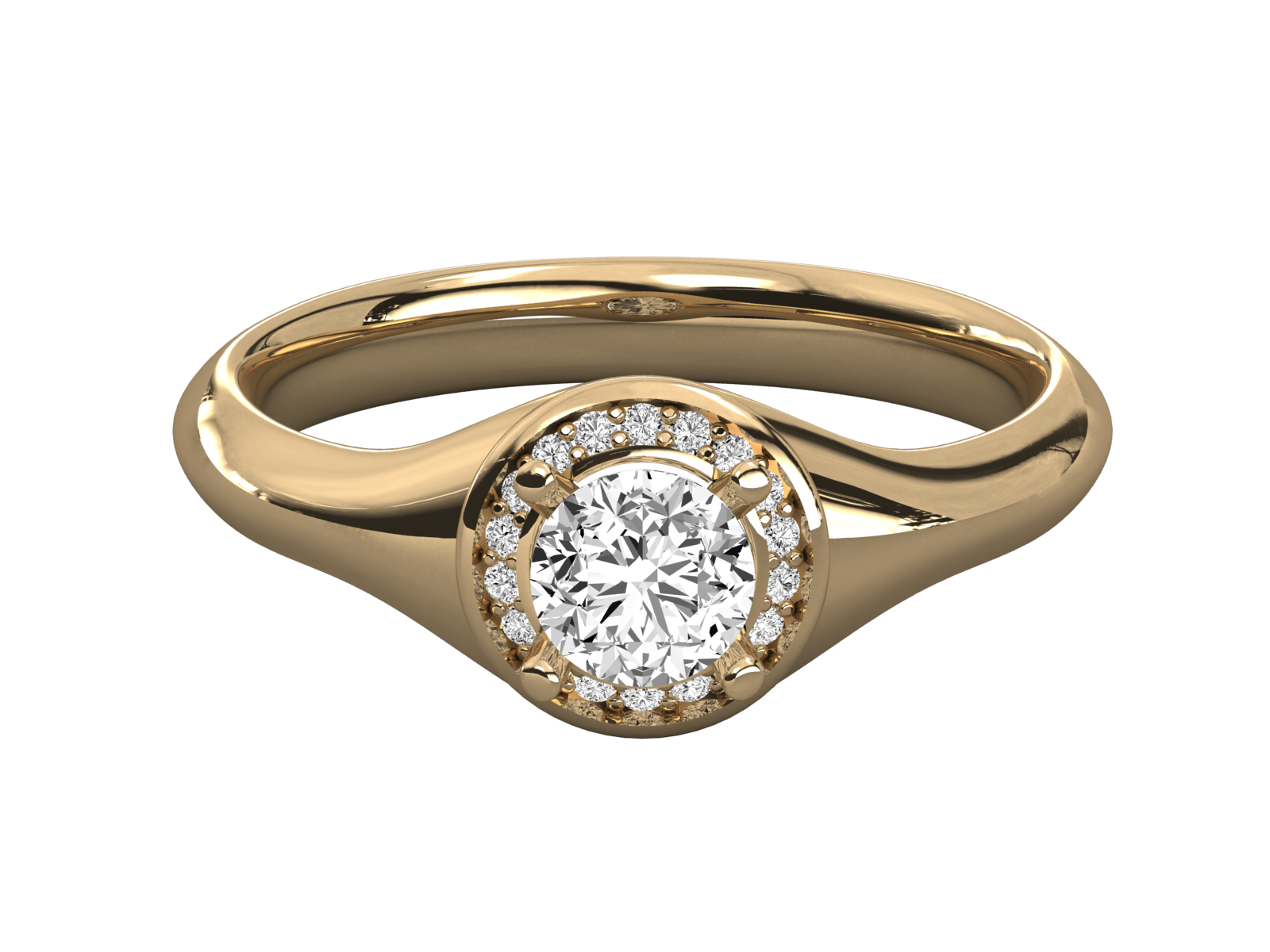 Keeva Jewels Round Diamond Halo Engagement Ring - KJR5105