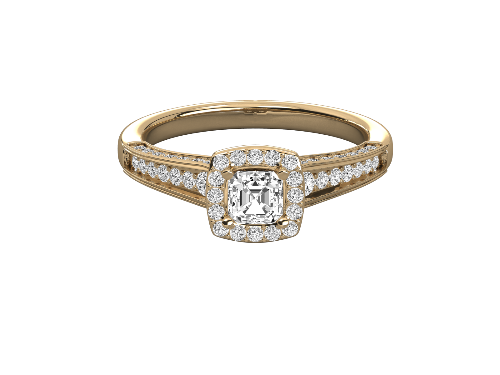 Keeva Jewels Round Diamond Square Halo Engagement Ring - KJR5116