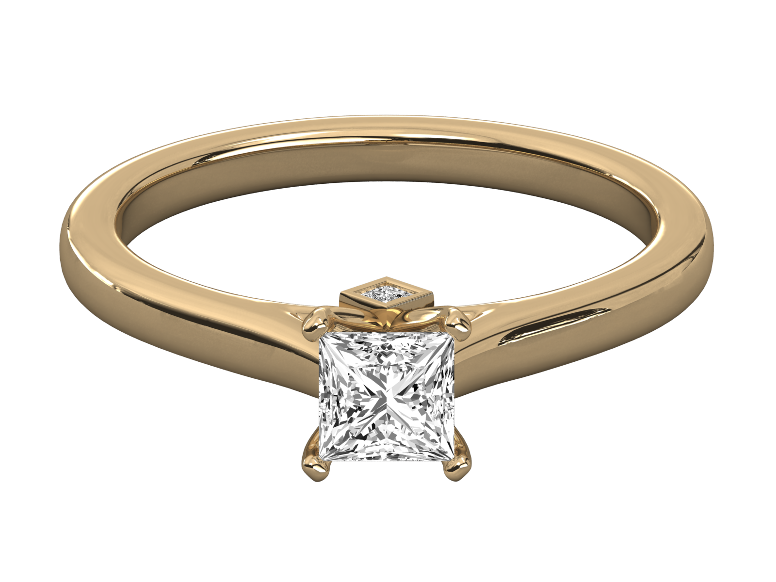 Keeva Jewels Princess Cut Diamond Solitaire Ring - KJR5180