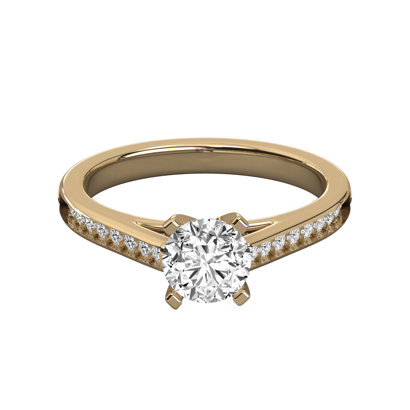 Keeva Jewels Round Cut Diamond Prong Set Solitaire Ring - KJR5070