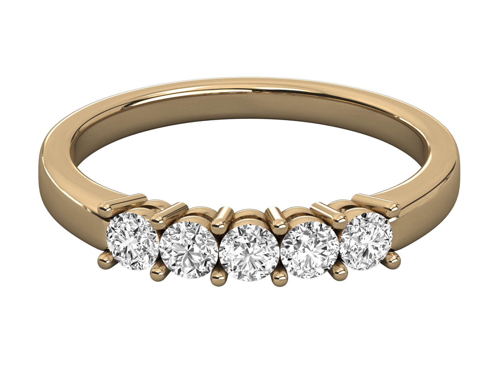 Keeva Jewels Round Diamond 5 Stone Wedding Ring - KJR5214