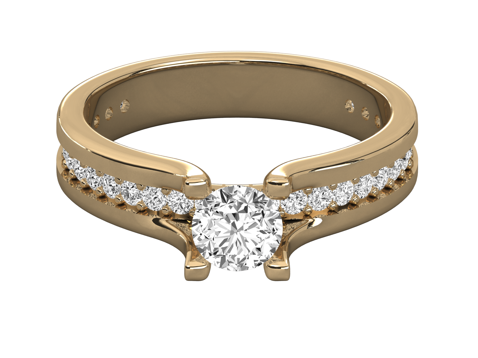 Keeva Jewels Mira Round Solitaire Engagement Diamond Ring - KJR5172