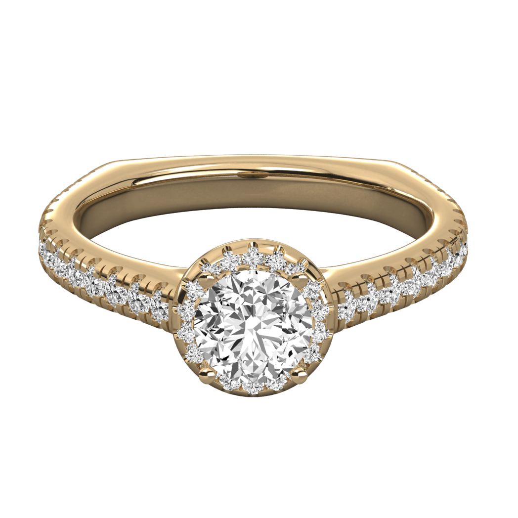 Keeva Jewels Round Cut Diamond Cluster Halo Engagement Ring - KJR5097