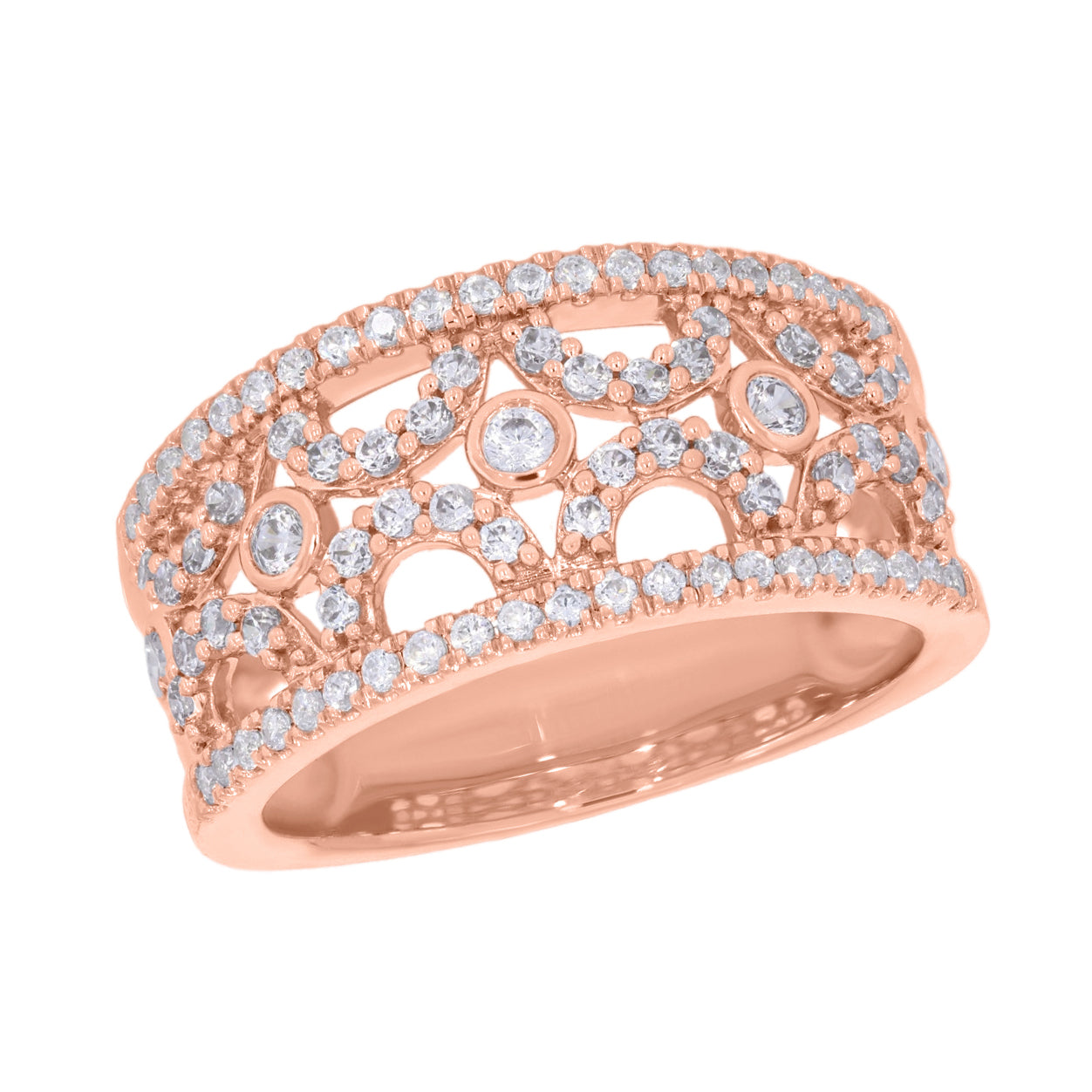 Keeva Jewels Round Diamond Designer Wedding Band - KJR4043