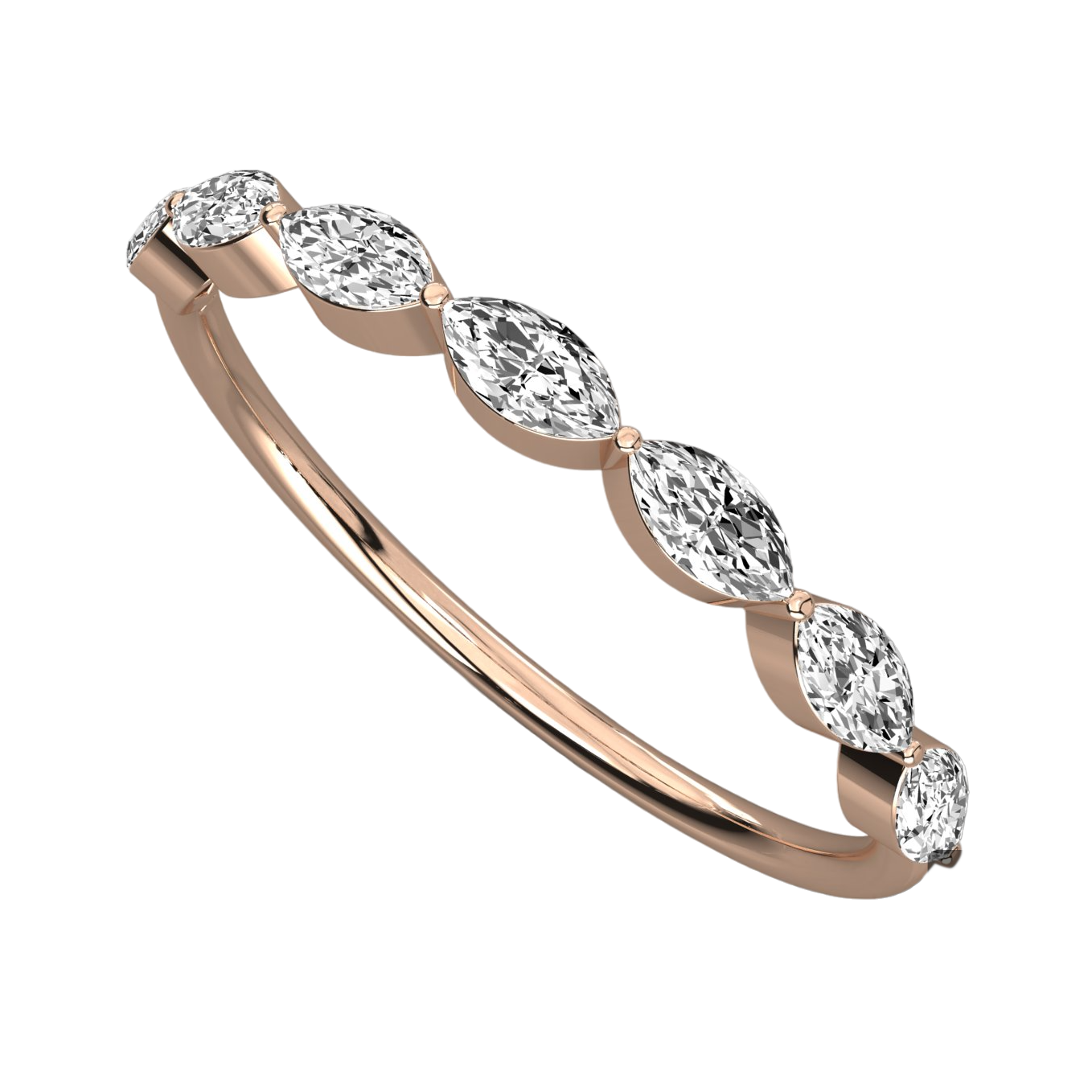 Keeva Jewels Marquise Cut Diamond Wedding Band - KJR5348