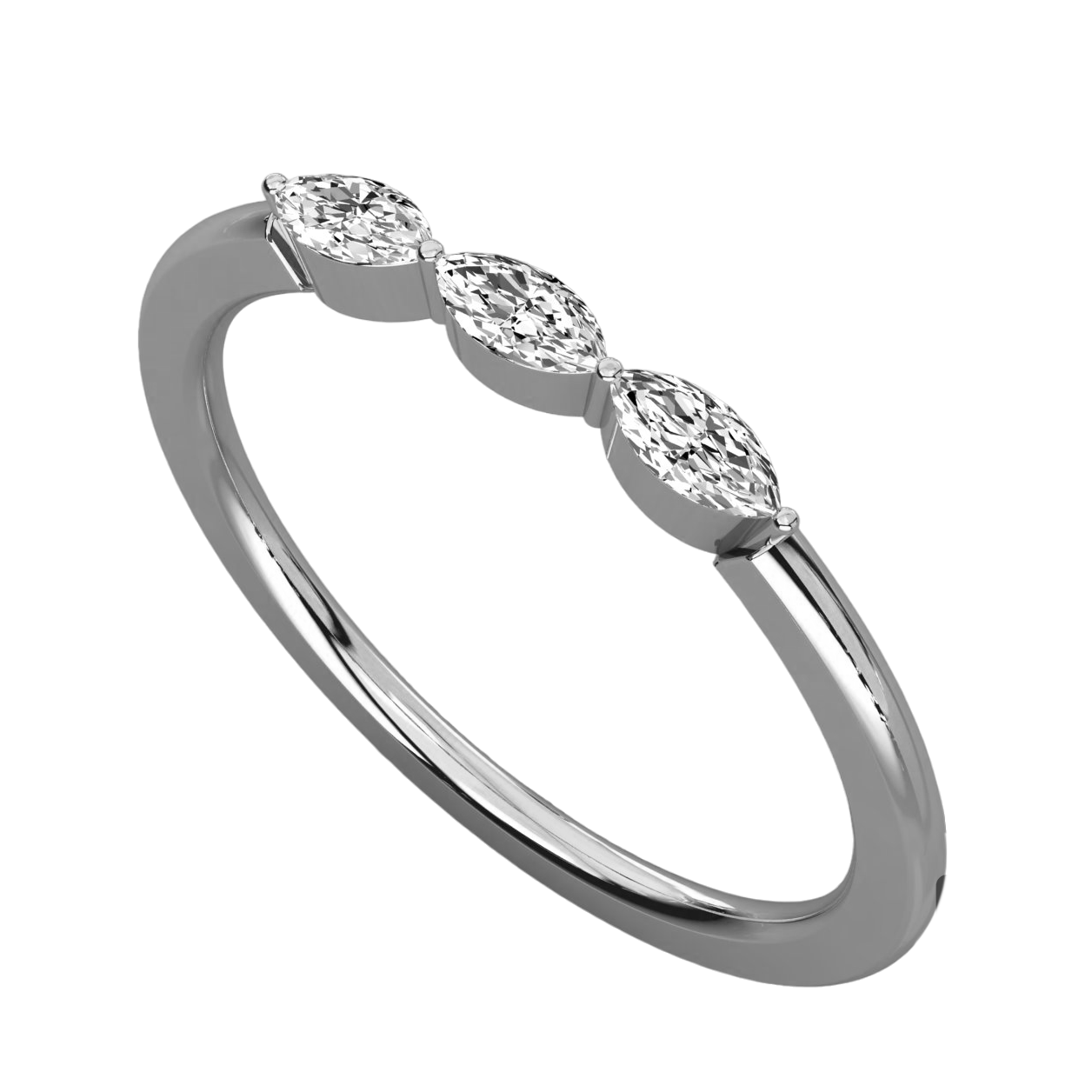 Keeva Jewels Marquise Cut Diamond Wedding Band - KJR5360