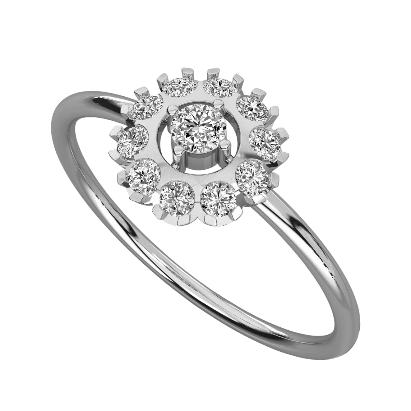 Keeva Jewels Round Diamond Floral Desing Wedding Band - KJR5391